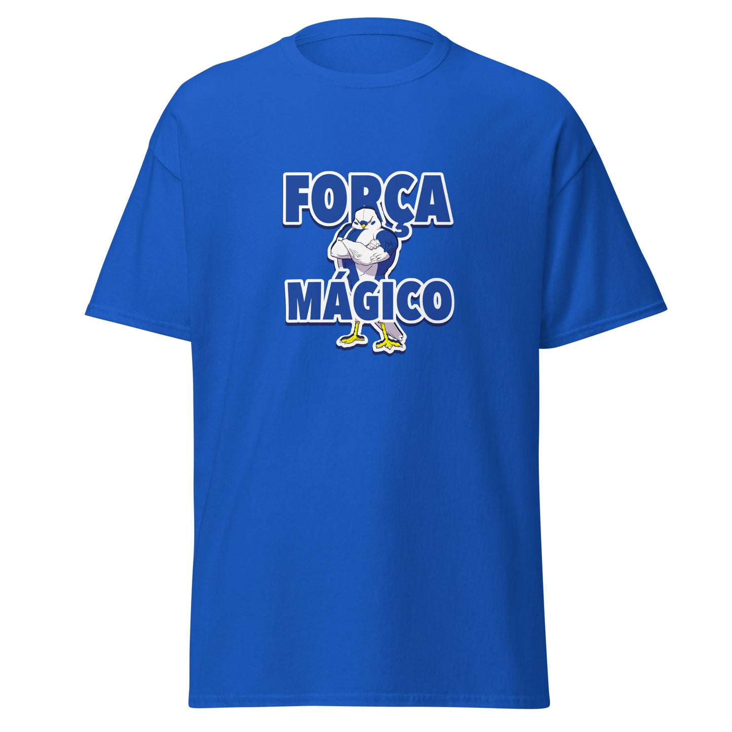 Camiseta azul Espanyol equipo fútbol Força Mágico Perico front