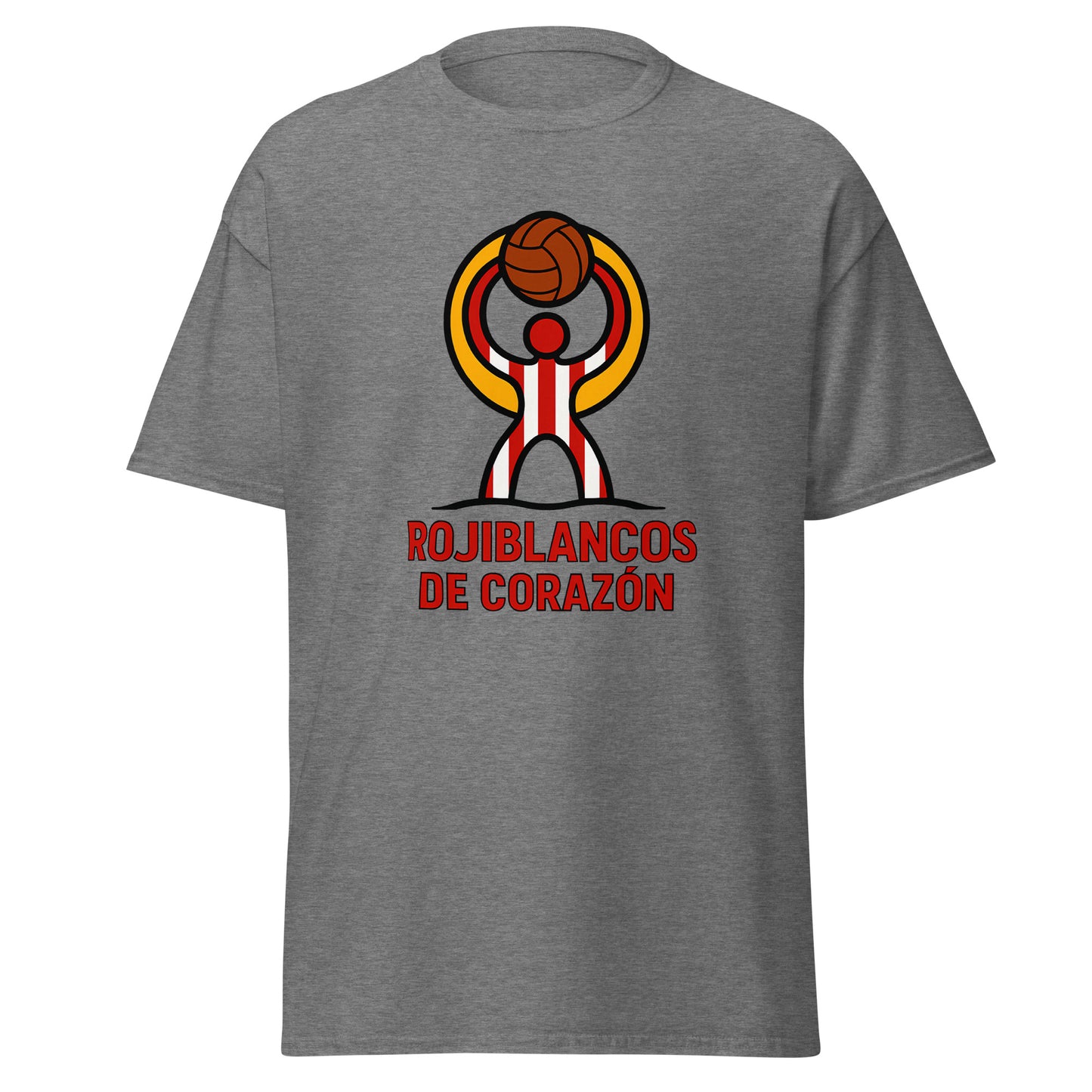 Camiseta Almería gris equipo fútbol Rojiblancos de Corazón front
