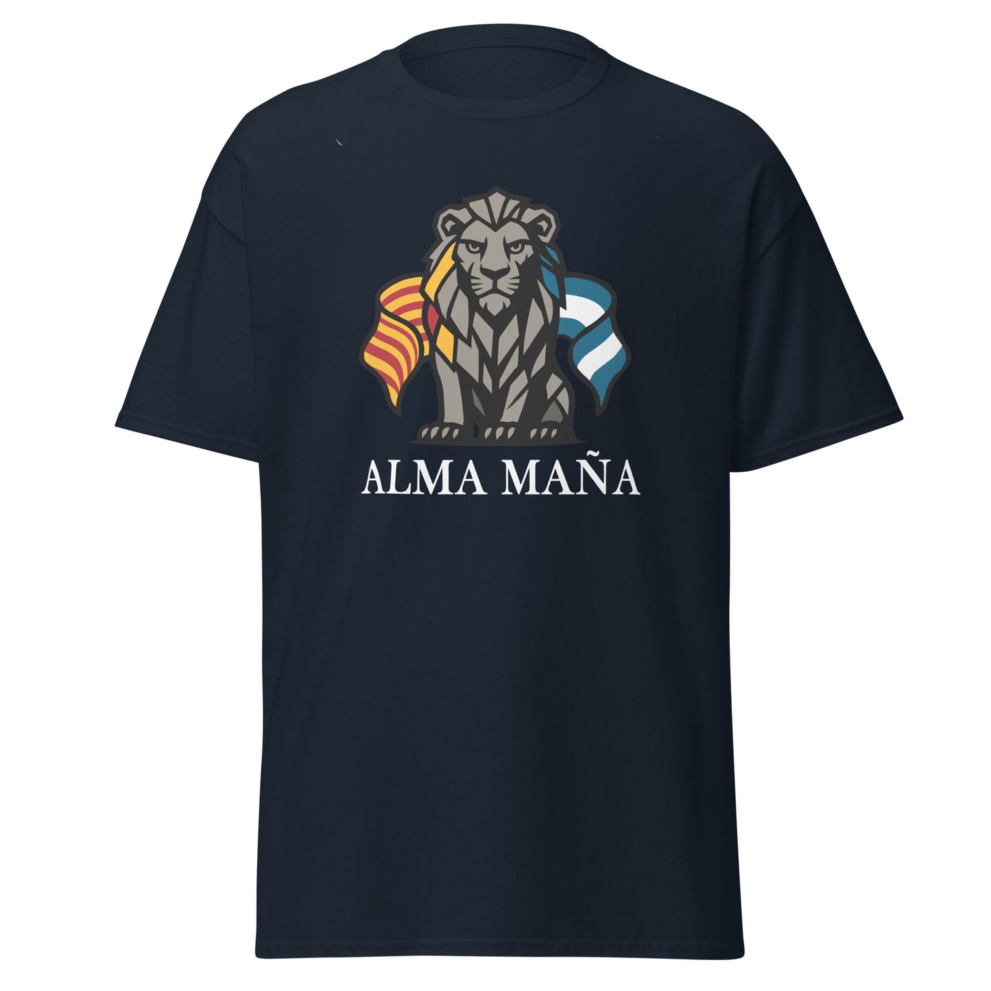 Camiseta Zaragoza navy equipo fútbol Alma Maña con imagen león front