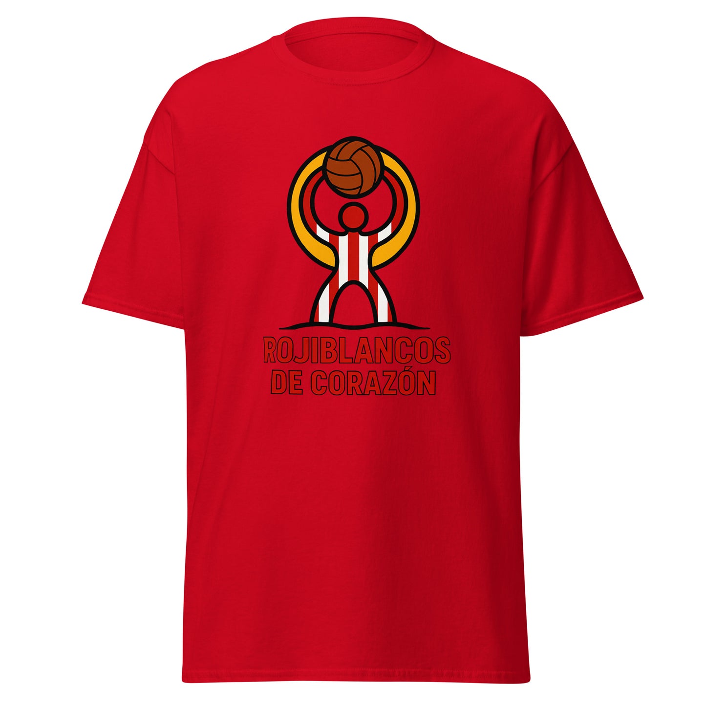 Camiseta Almería roja equipo fútbol Rojiblancos de Corazón front