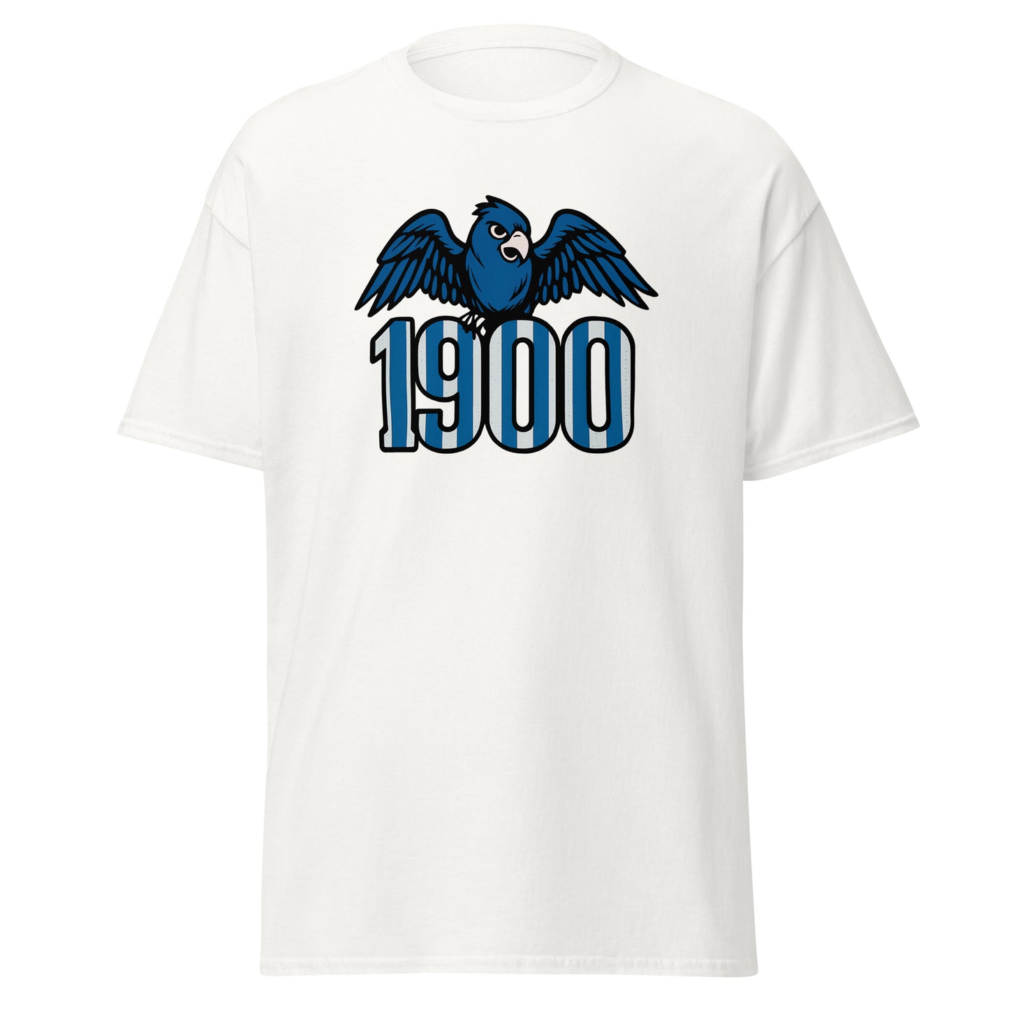 Camiseta Espanyol blanca equipo fútbol 1900 con periquito front