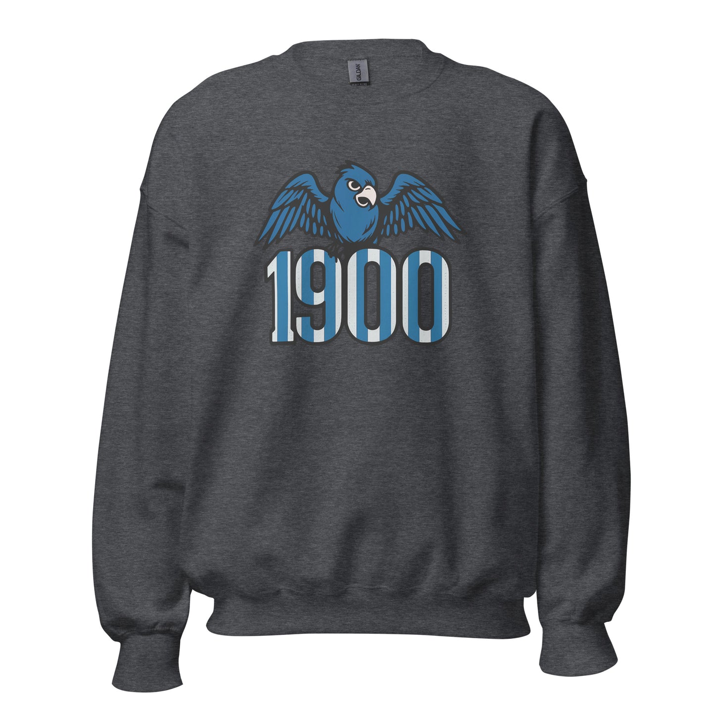 Sudadera Espanyol gris equipo fútbol 1900 con periquito front