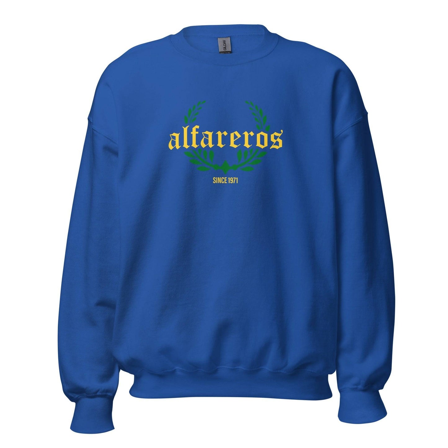 Sudadera azul Alcorcón equipo fútbol Alfareros front