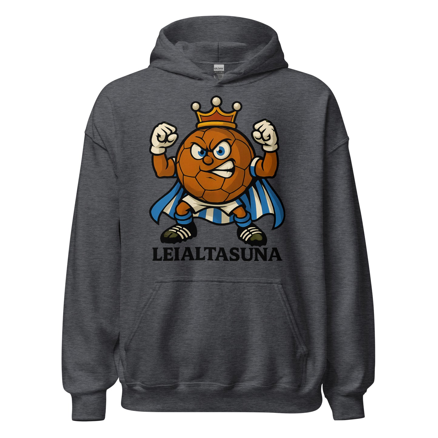 Hoodie Real Sociedad gris equipo fútbol Leialtasuna con imagen Txurdín front