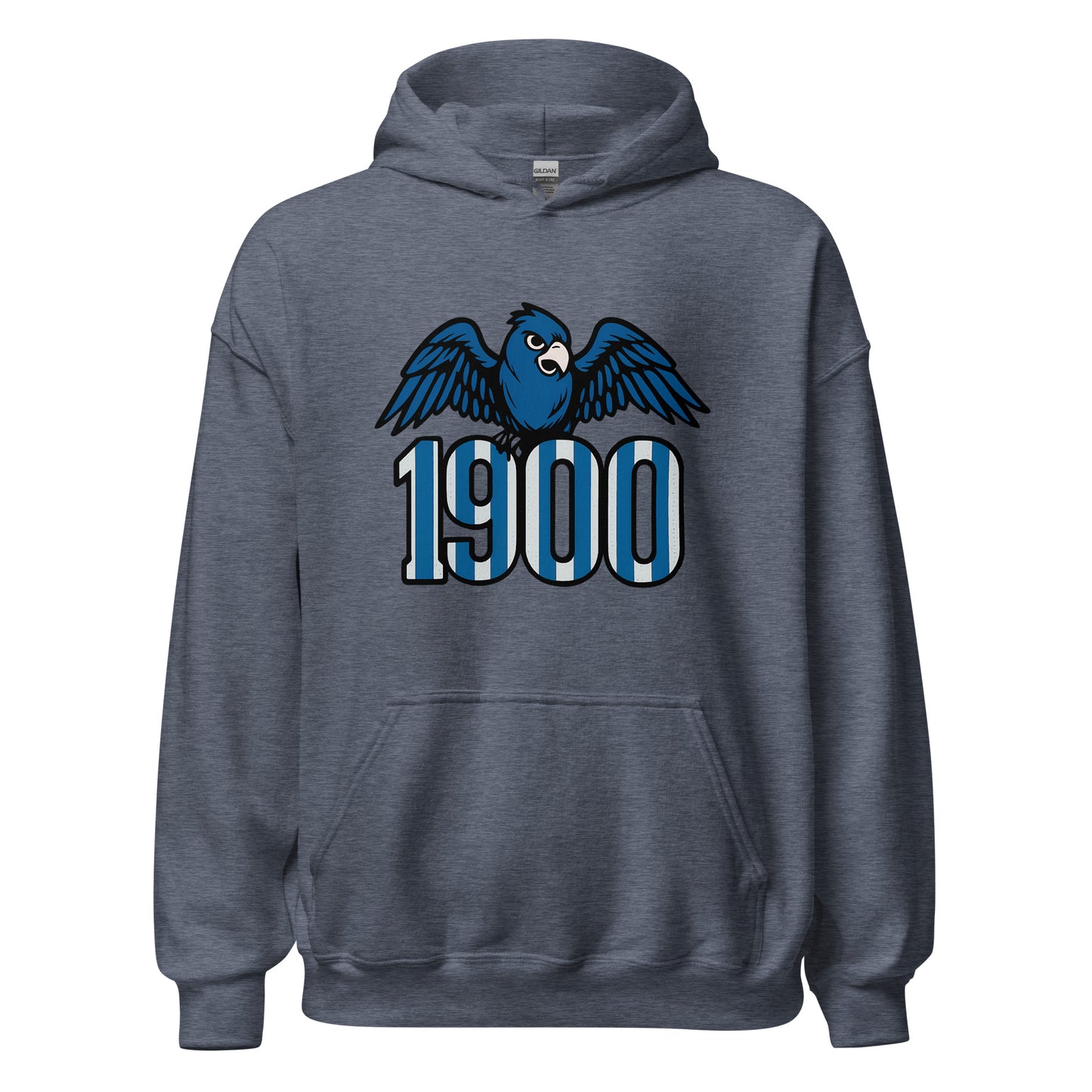 Hoodie Espanyol gris equipo fútbol 1900 con periquito front
