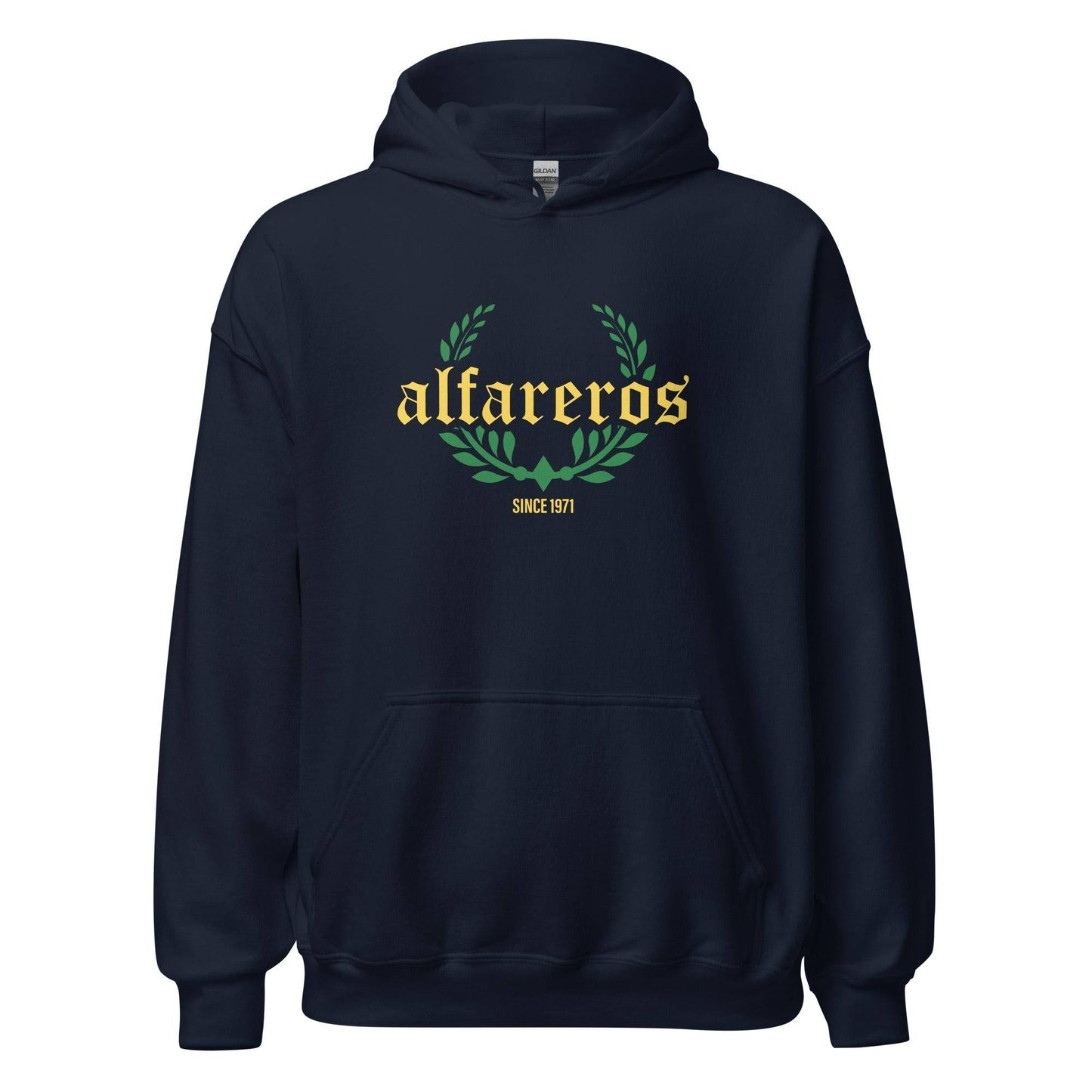 Sudadera capucha navy Alcorcón equipo fútbol Alfareros front