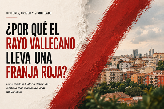 "¿Por qué el Rayo Vallecano lleva una franja roja?". Ilustra la historia y el significado de uno de los símbolos más reconocibles del club