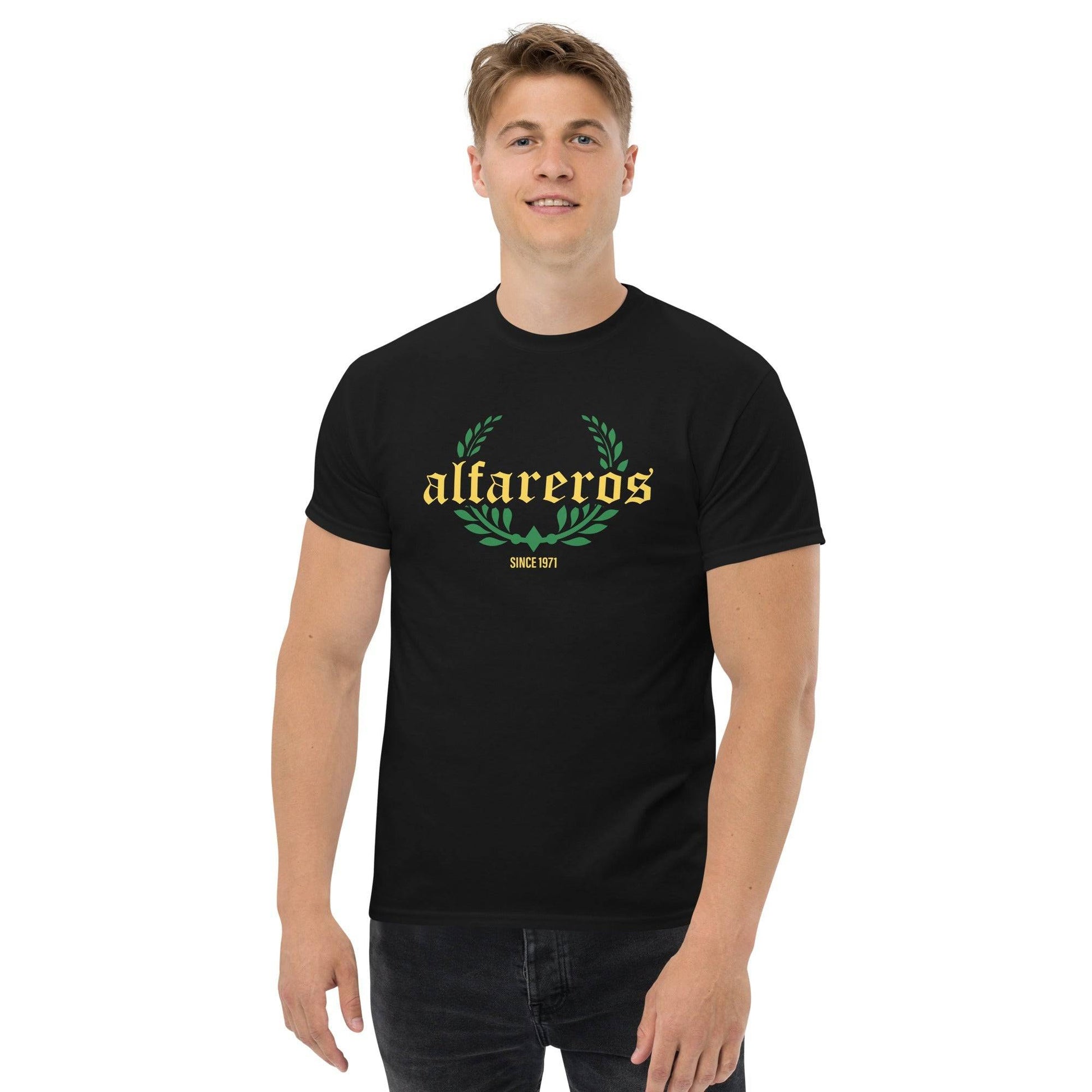 Camiseta negra Alcorcón equipo fútbol Alfareros front