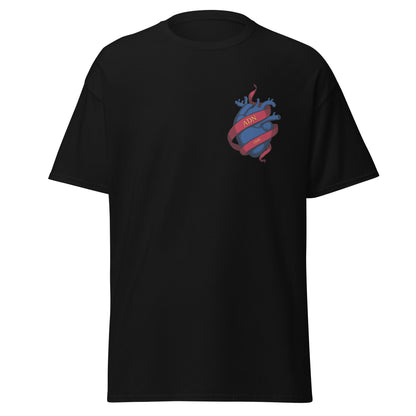 Camiseta negra FC Barcelona equipo fútbol ADN Cor blau front