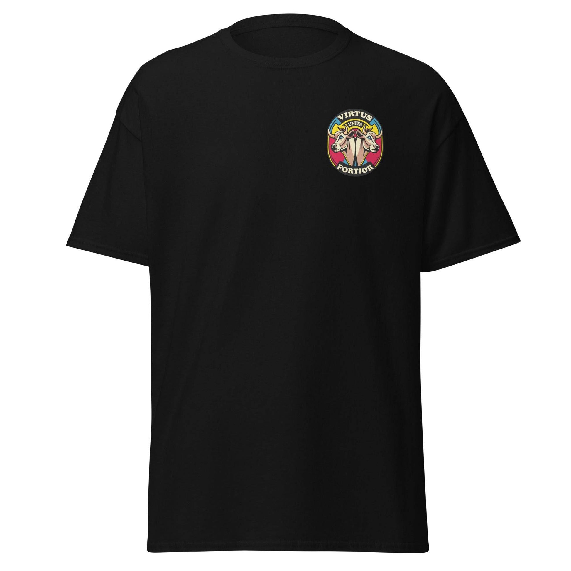 Camiseta negra Andorra equipo fútbol Virtus Unita Fortior front