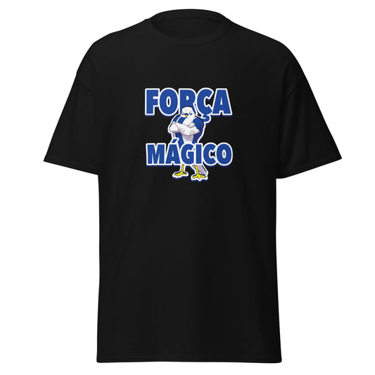 Camiseta negra Espanyol equipo fútbol Força Mágico Perico front