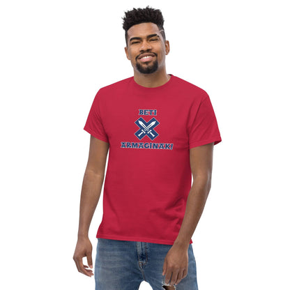 Camiseta cardinal Eibar equipo fútbol Beti Armaginak! armeros front