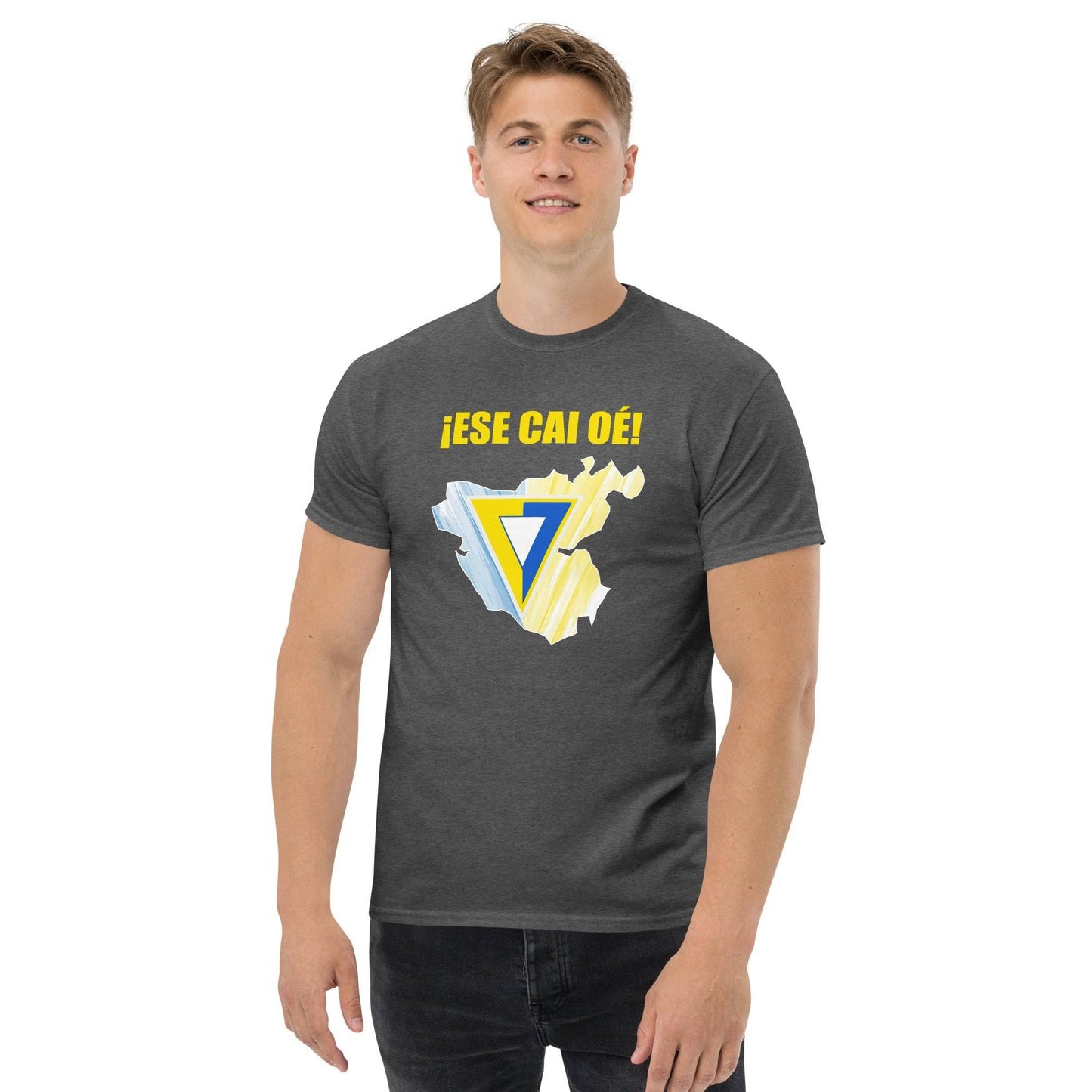 Camiseta gris Cádiz equipo fútbol Ese Cai Oé front