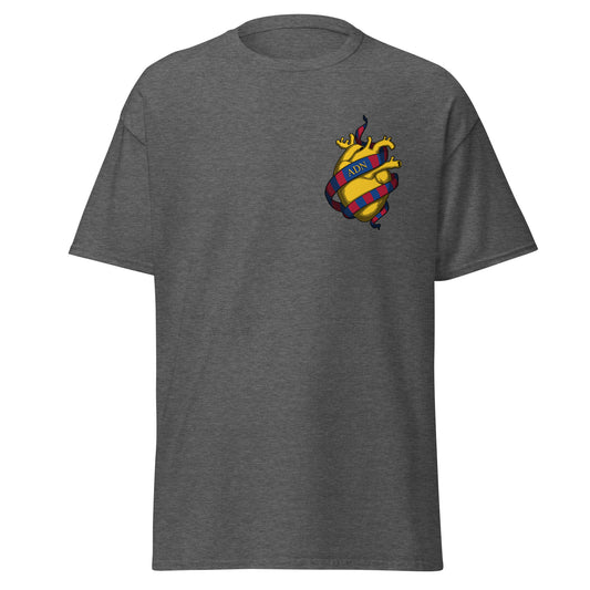 Camiseta gris FC Barcelona equipo fútbol ADN Cor groc front