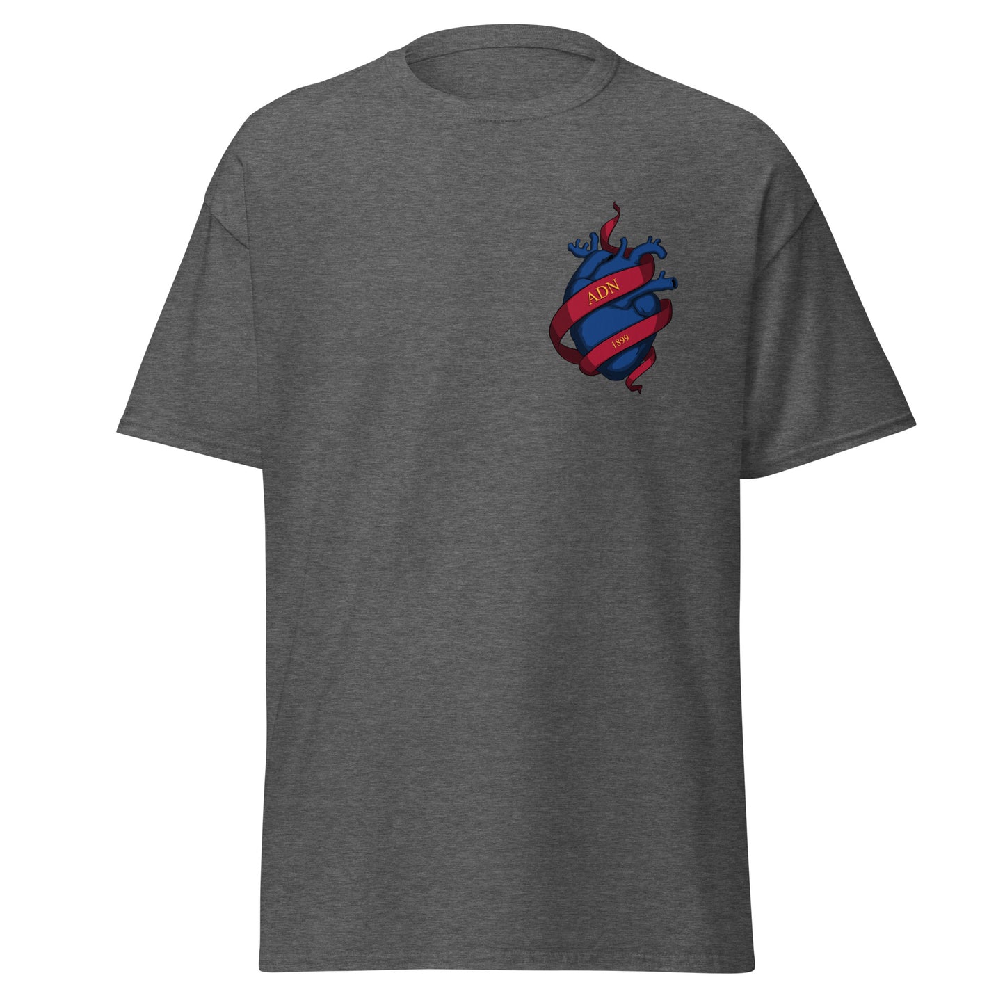 Camiseta gris FC Barcelona equipo fútbol ADN Cor blau front