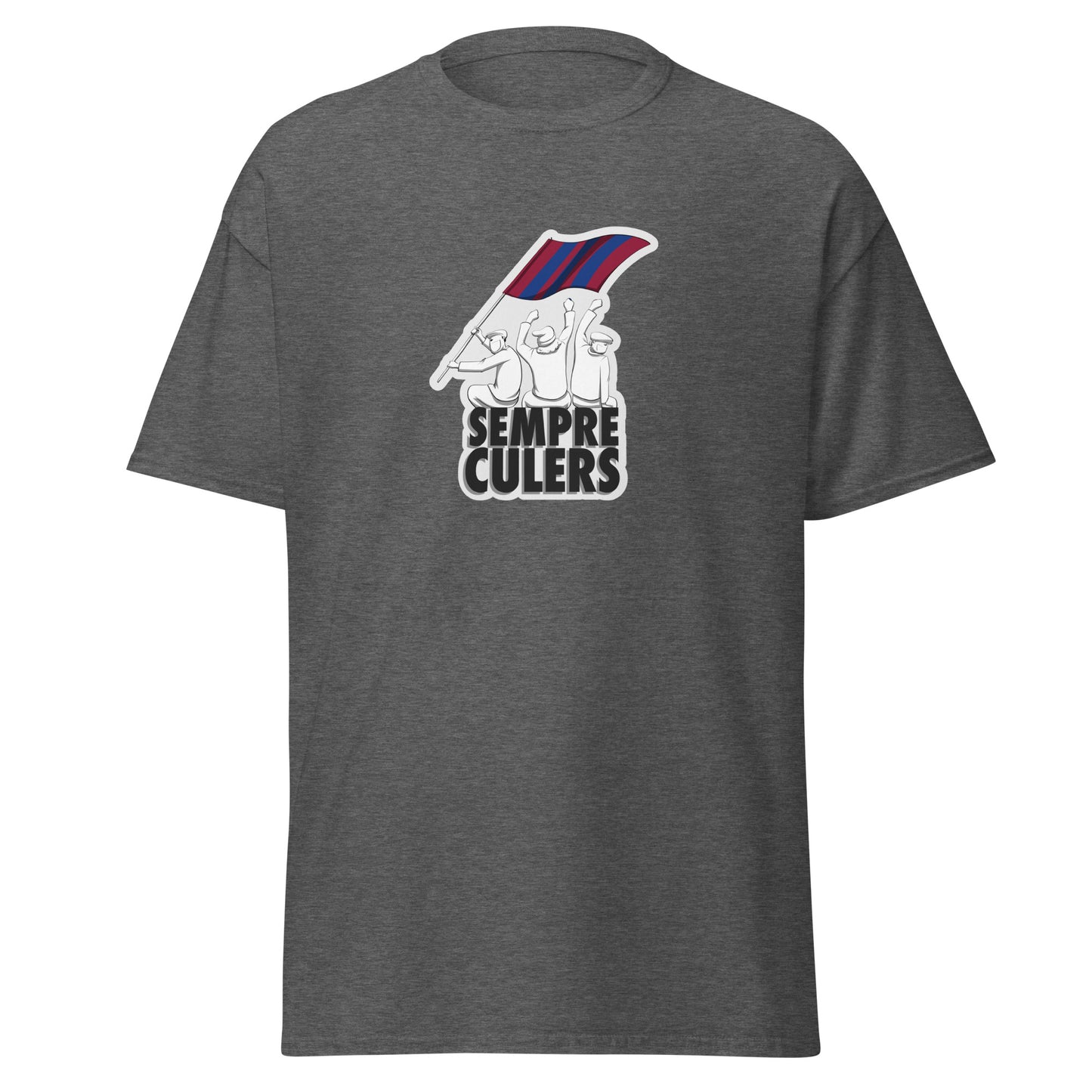 Camiseta gris FC Barcelona equipo fútbol Sempre Culers front