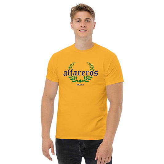Camiseta amarilla Alcorcón equipo fútbol Alfareros front