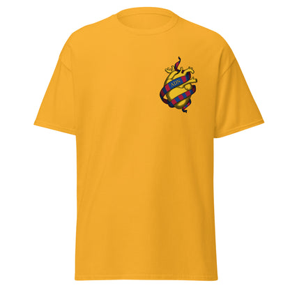 Camiseta amarilla FC Barcelona equipo fútbol ADN Cor groc front