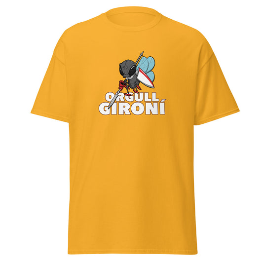 Camiseta amarilla Girona equipo fútbol Orgull Gironí Sisa front
