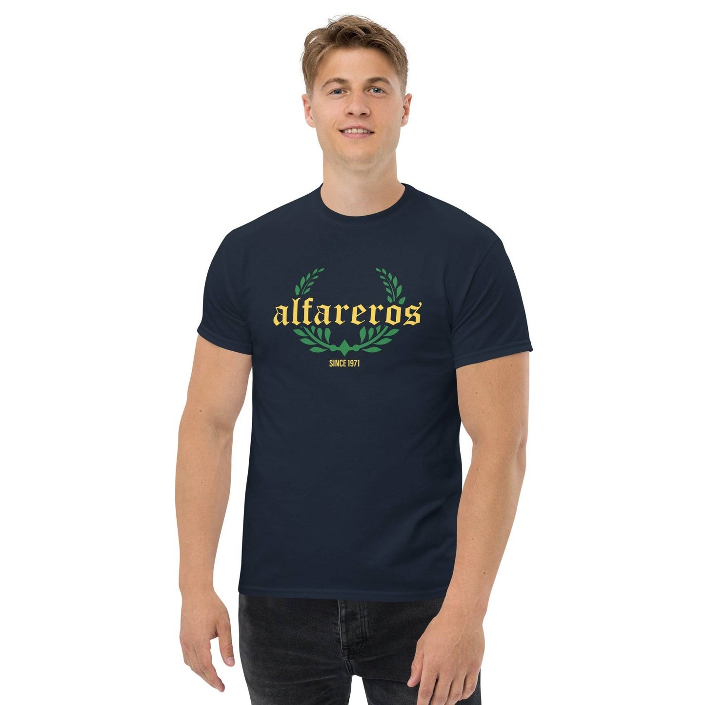 Camiseta navy Alcorcón equipo fútbol Alfareros front