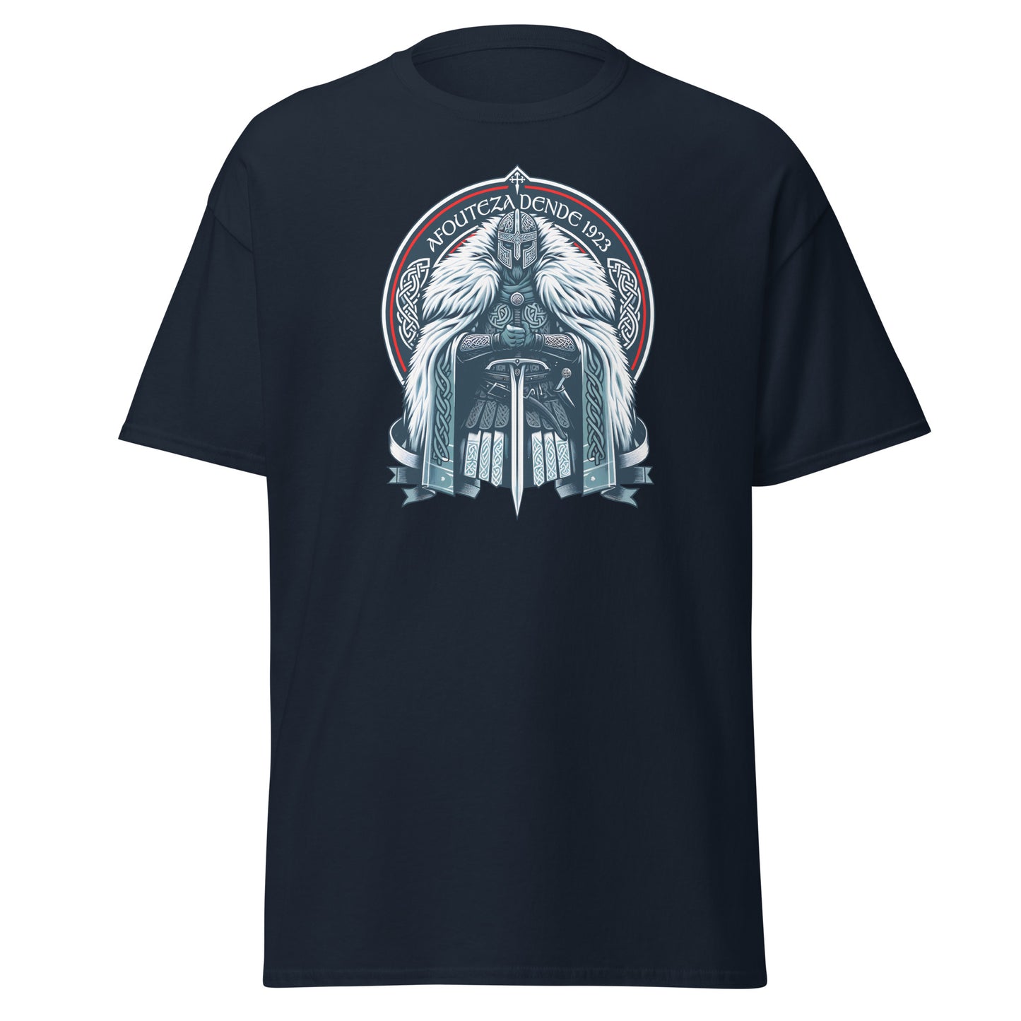 Camiseta navy Celta equipo fútbol Afouteza Dende 1923 con guerrero celta front