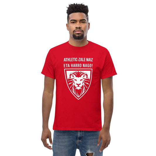 Camiseta roja Athletic Bilbao equipo fútbol Eta harro nago leones front