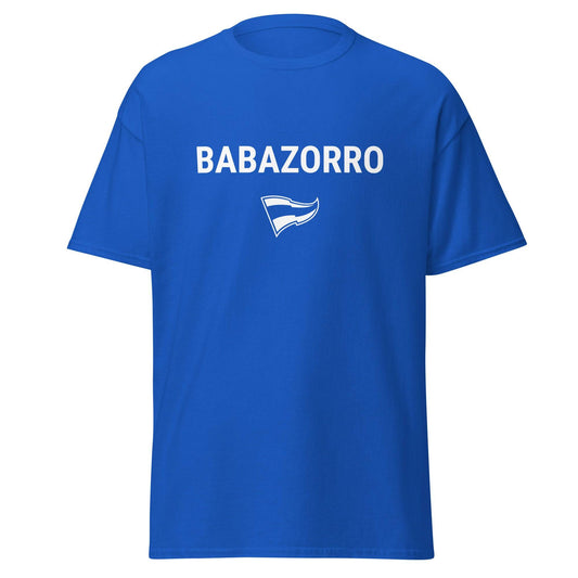 Camiseta azul Dportivo Alavés equipo fútbol Babazorro bandera front