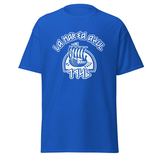 Camiseta azul Getafe equipo fútbol La Marea Azul 1946 front