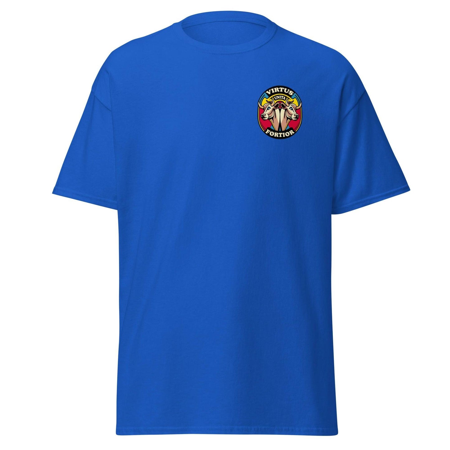 Camiseta azul Andorra equipo fútbol Virtus Unita Fortior front