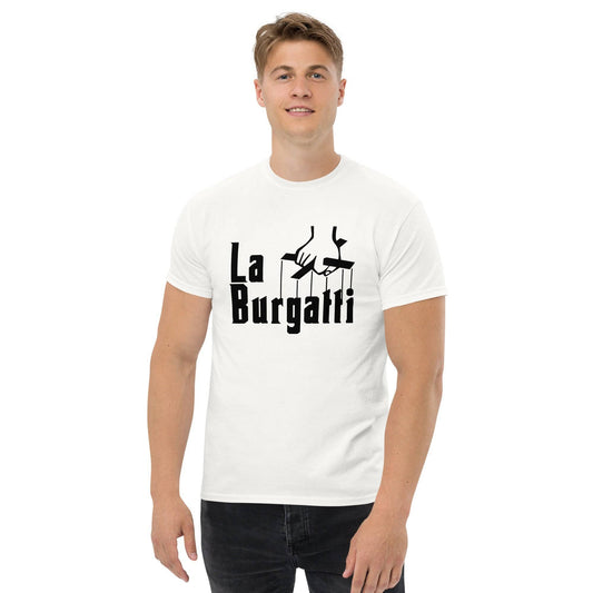 Camiseta blanca Burgos equipo fútbol La Burgatti il padrino front