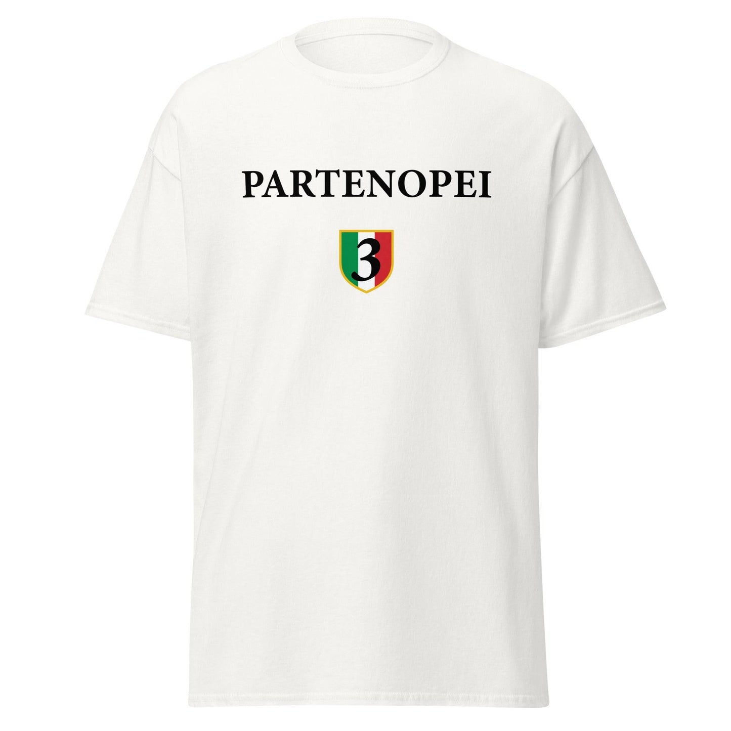 Camiseta blanca Napoli equipo fútbol Partenopei scudeto front