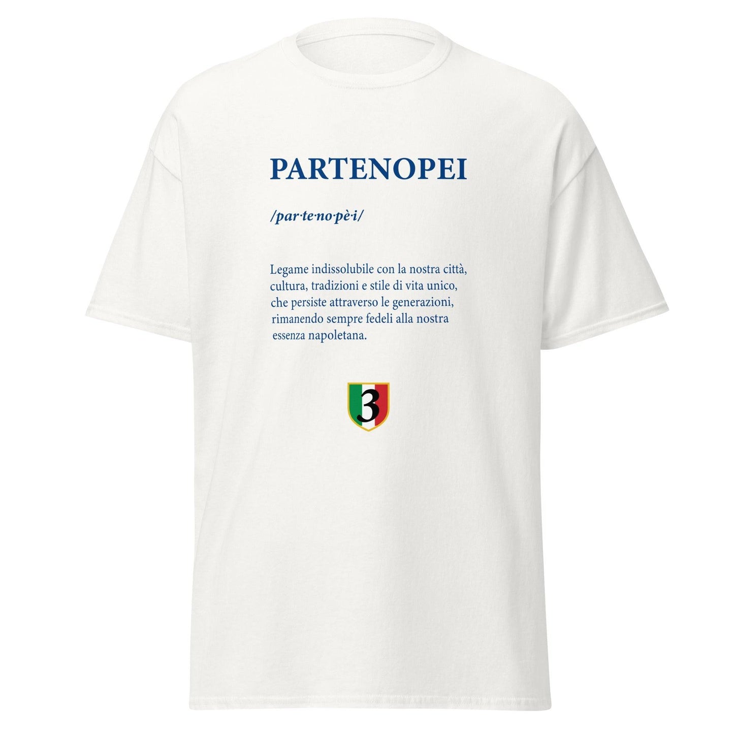 Camiseta blanca Napoli equipo fútbol Partenopei front