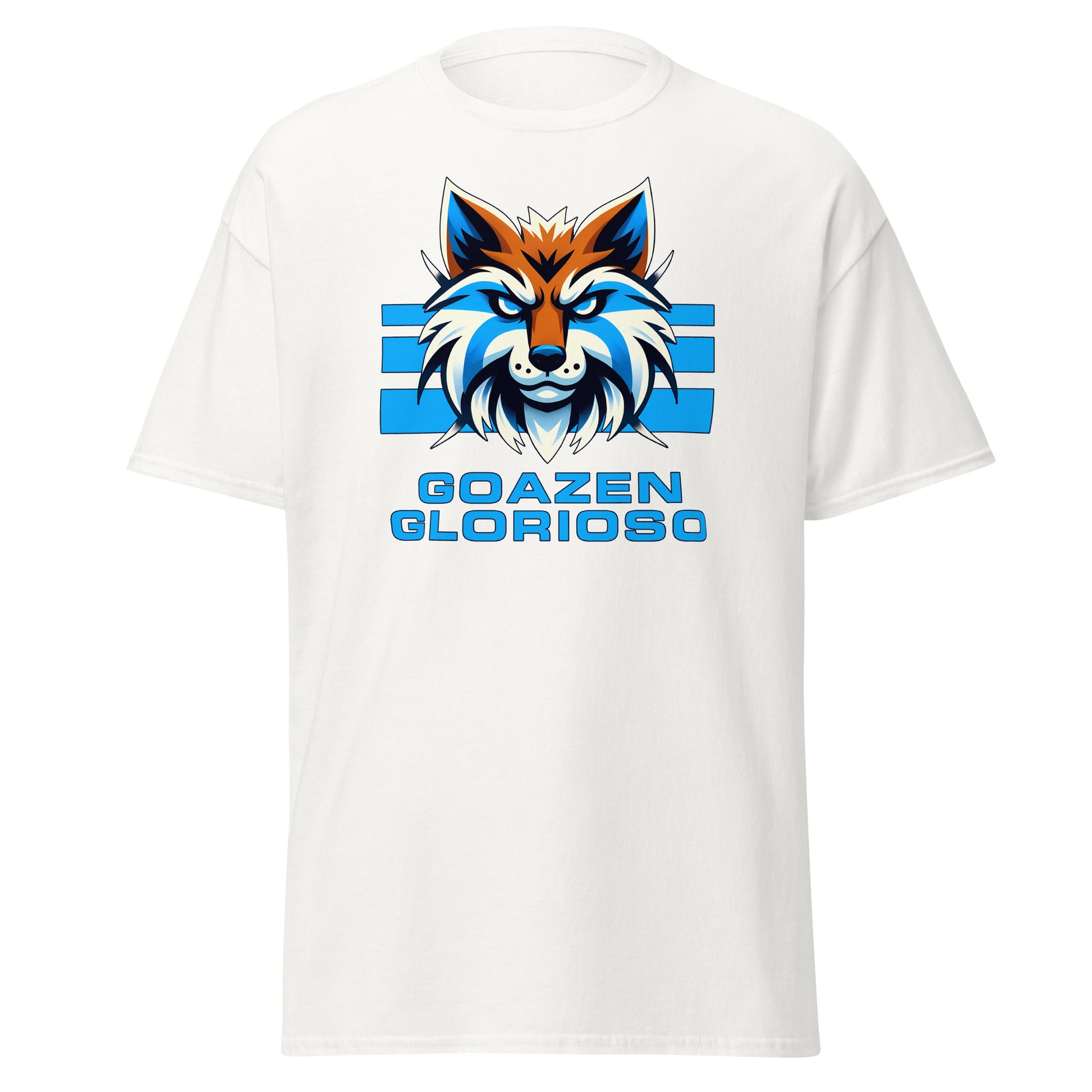 Camiseta blanca Deportivo Alavés equipo fútbol Goazen Glorioso con zorro front