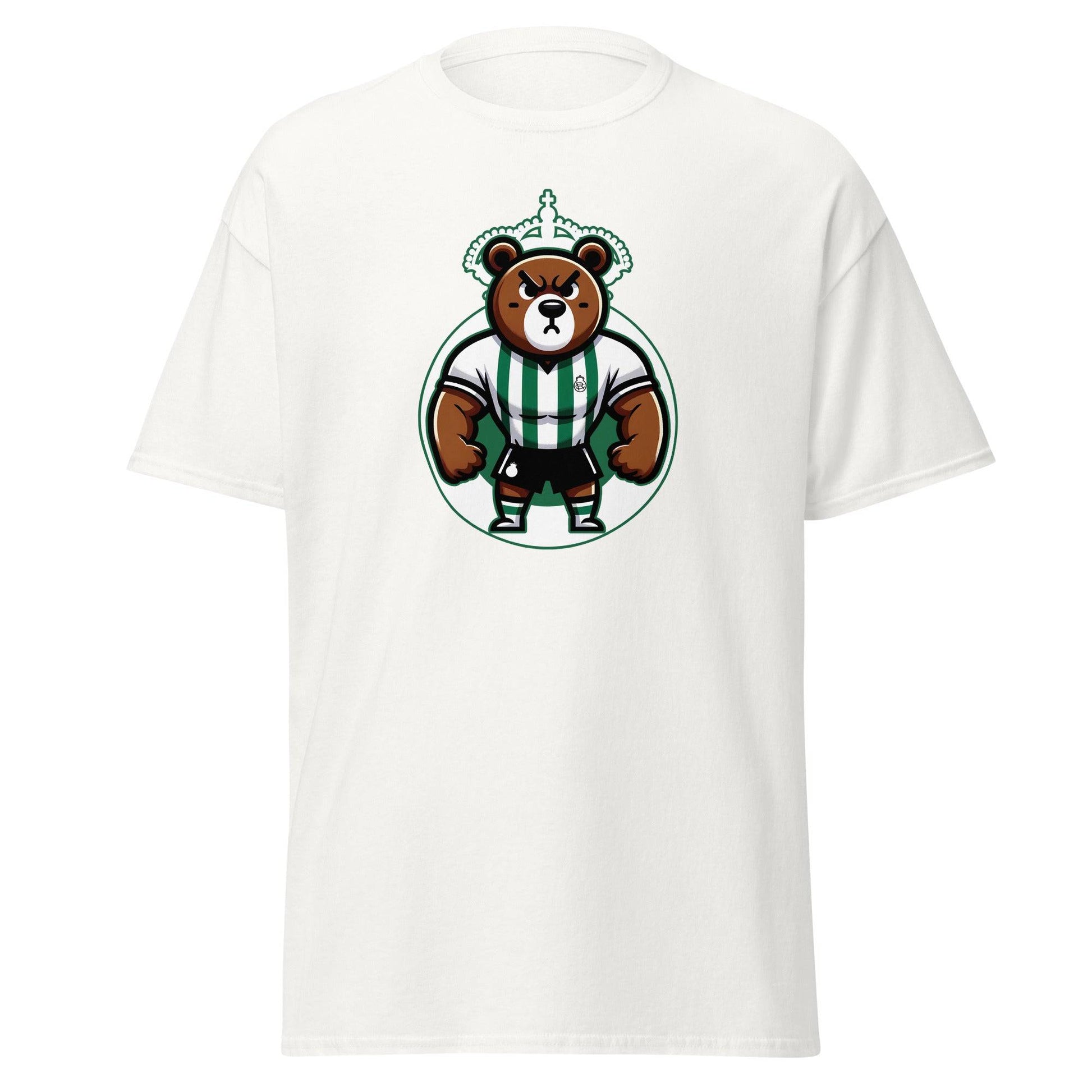 Camiseta Racing Santander blanca equipo fútbol oso cacho front