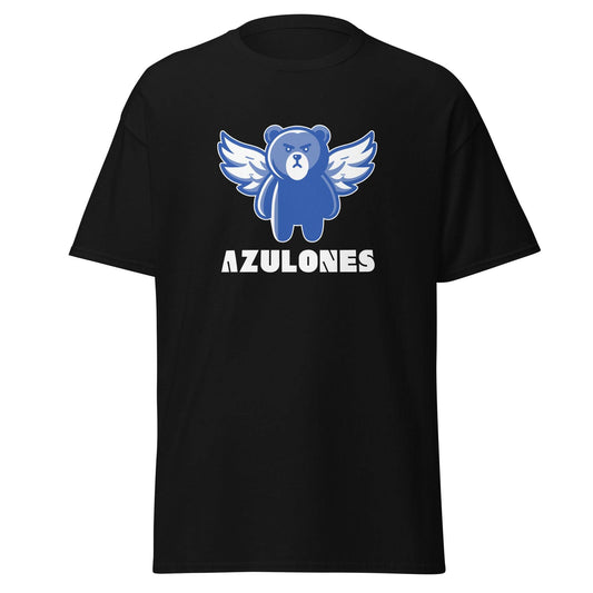 Camiseta Getafe negra equipo fútbol Azulones con oso equipo front