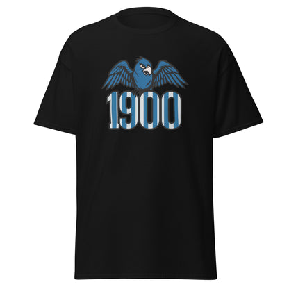 Camiseta Espanyol negra equipo fútbol 1900 con periquito front