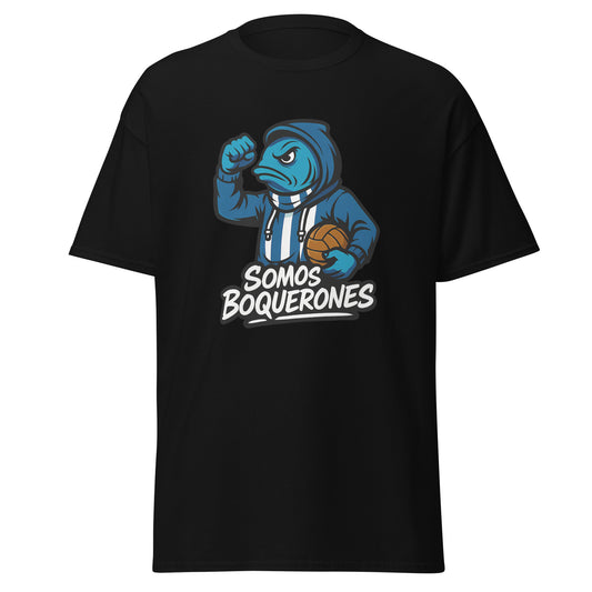 Camiseta Málaga negra equipo fútbol Somos Boquerones front