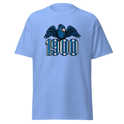 Camiseta Espanyol azul carolino equipo fútbol 1900 con periquito front