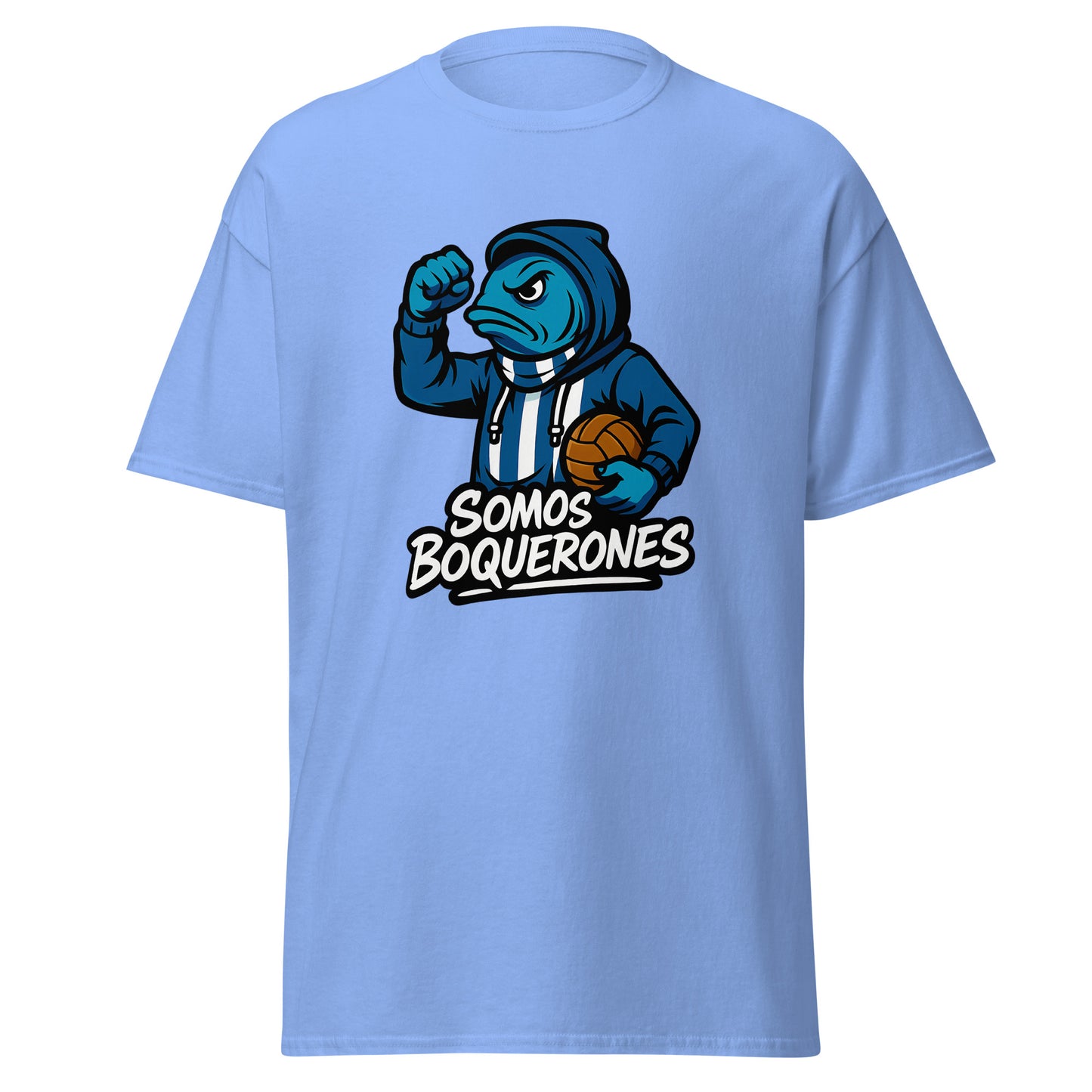 Camiseta Málaga azul carolina equipo fútbol Somos Boquerones front