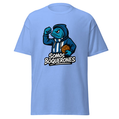 Camiseta Málaga azul carolina equipo fútbol Somos Boquerones front