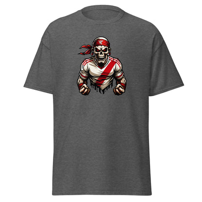 Camiseta Rayo Vallecano gris equipo fútbol VK calavera front