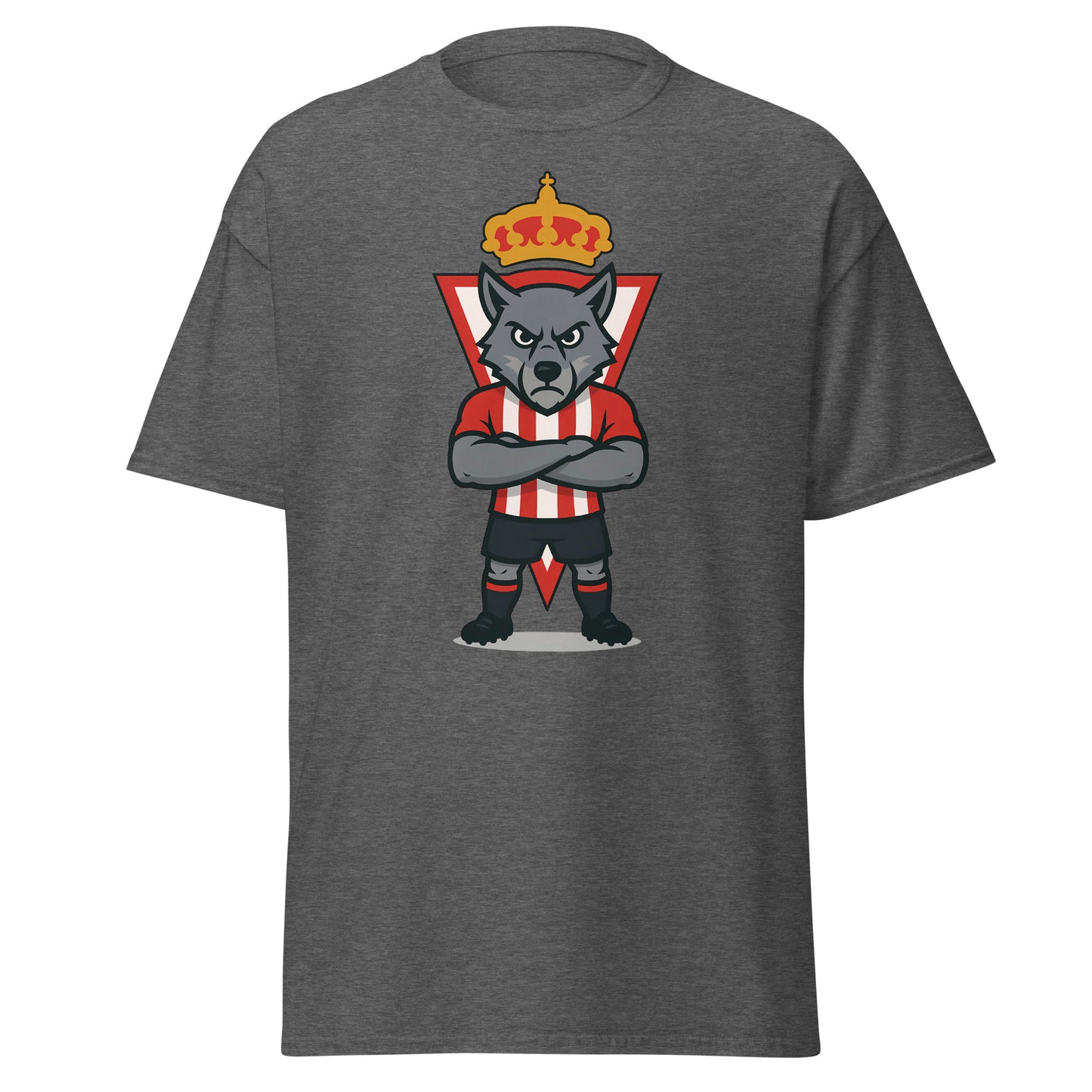 Camiseta Sporting Gijón gris oscuro equipo fútbol imagen Lobo front