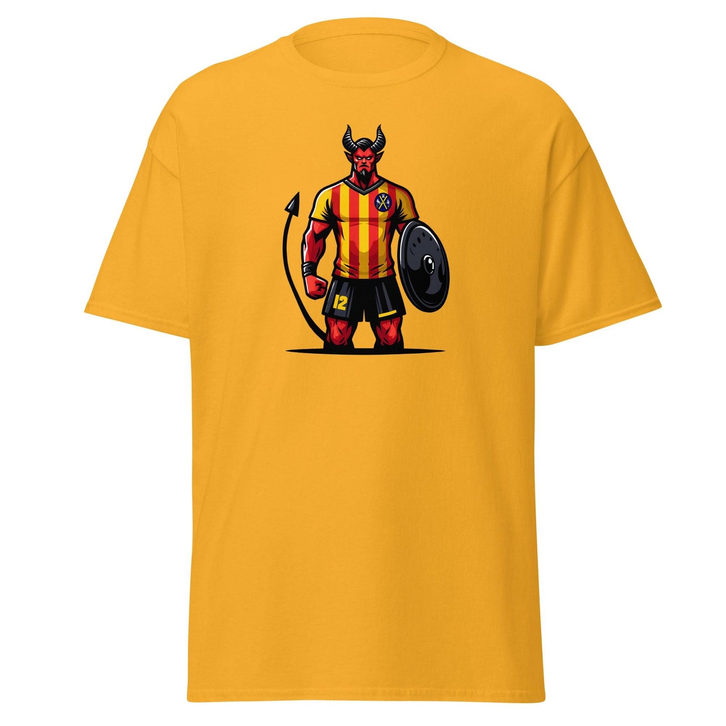 Camiseta Sant Andreu amarilla equipo fútbol imagen de Diable front