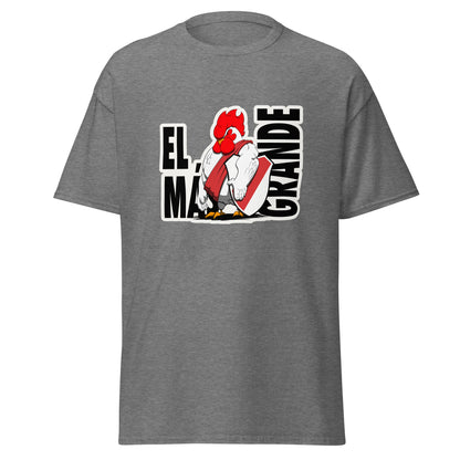 Camiseta River Plate gris equipo fútbol El Más Granse con imagen gallina front
