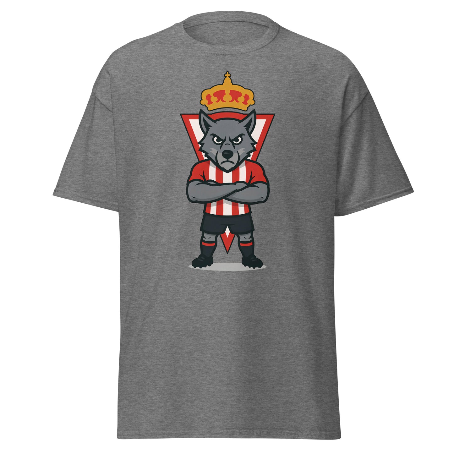 Camiseta Sporting Gijón gris equipo fútbol imagen Lobo front
