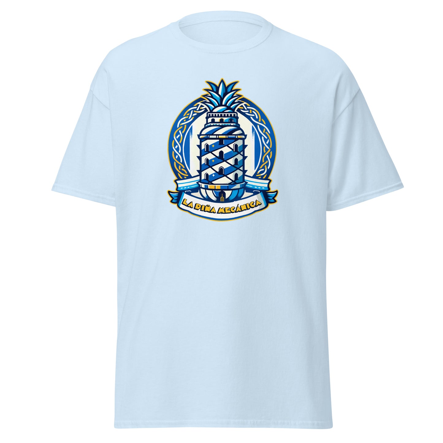 Camiseta Deportivo Coruña azul claro equipo fútbol Piña Mecánica front