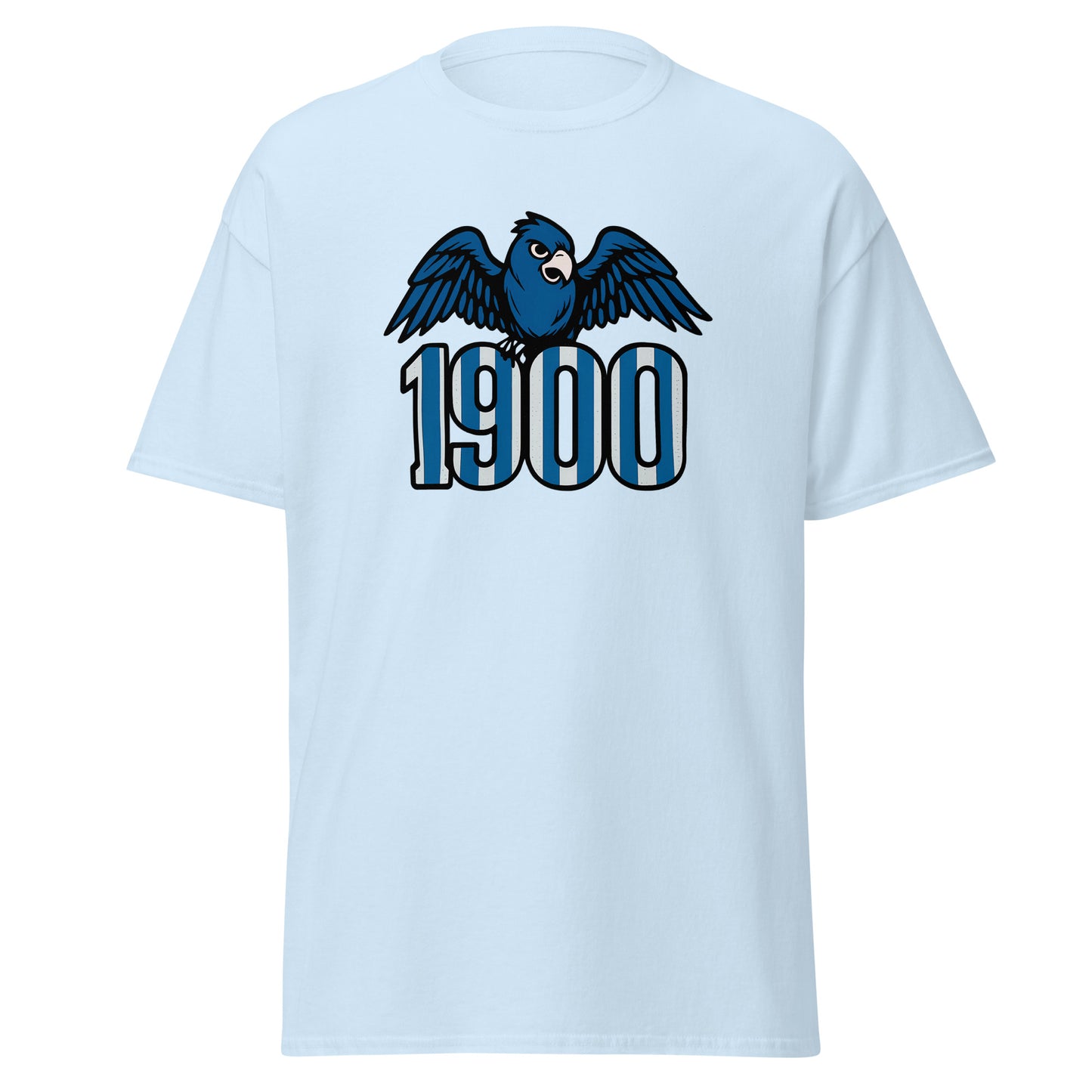 Camiseta Espanyol azul claro equipo fútbol 1900 con periquito front
