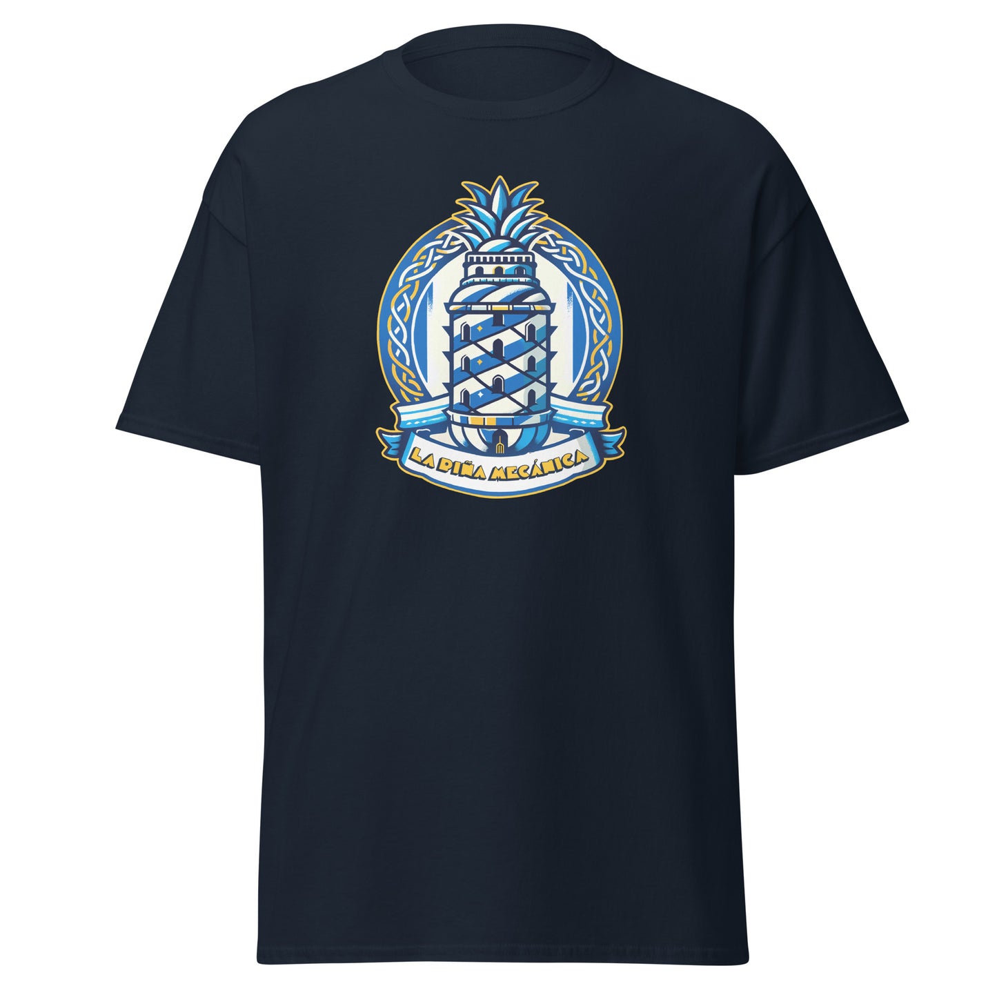 Camiseta Deportivo Coruña navy equipo fútbol Piña Mecánica front