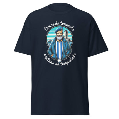 Camiseta Deportivo Coruña navy equipo fútbol Donos da Tempestade con imagen marinero front