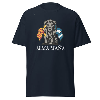 Camiseta Zaragoza navy equipo fútbol Alma Maña con imagen león front
